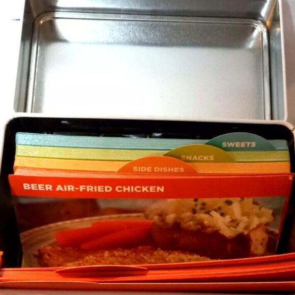 Air Fryer Recipe Card Collection Tin kitchen A Collectors Tin Full Of 100 - Picture 3 of 4